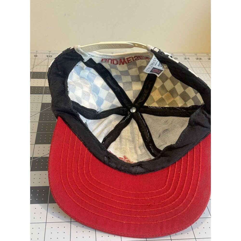 vintage budweiser Racing SnapBack‎ Hat - Picture 10 of 12